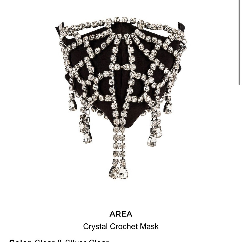 AREA NYC 💎 CRYSTAL FACE MASK 💎 SOLD OUT 💎 NEVER WORN